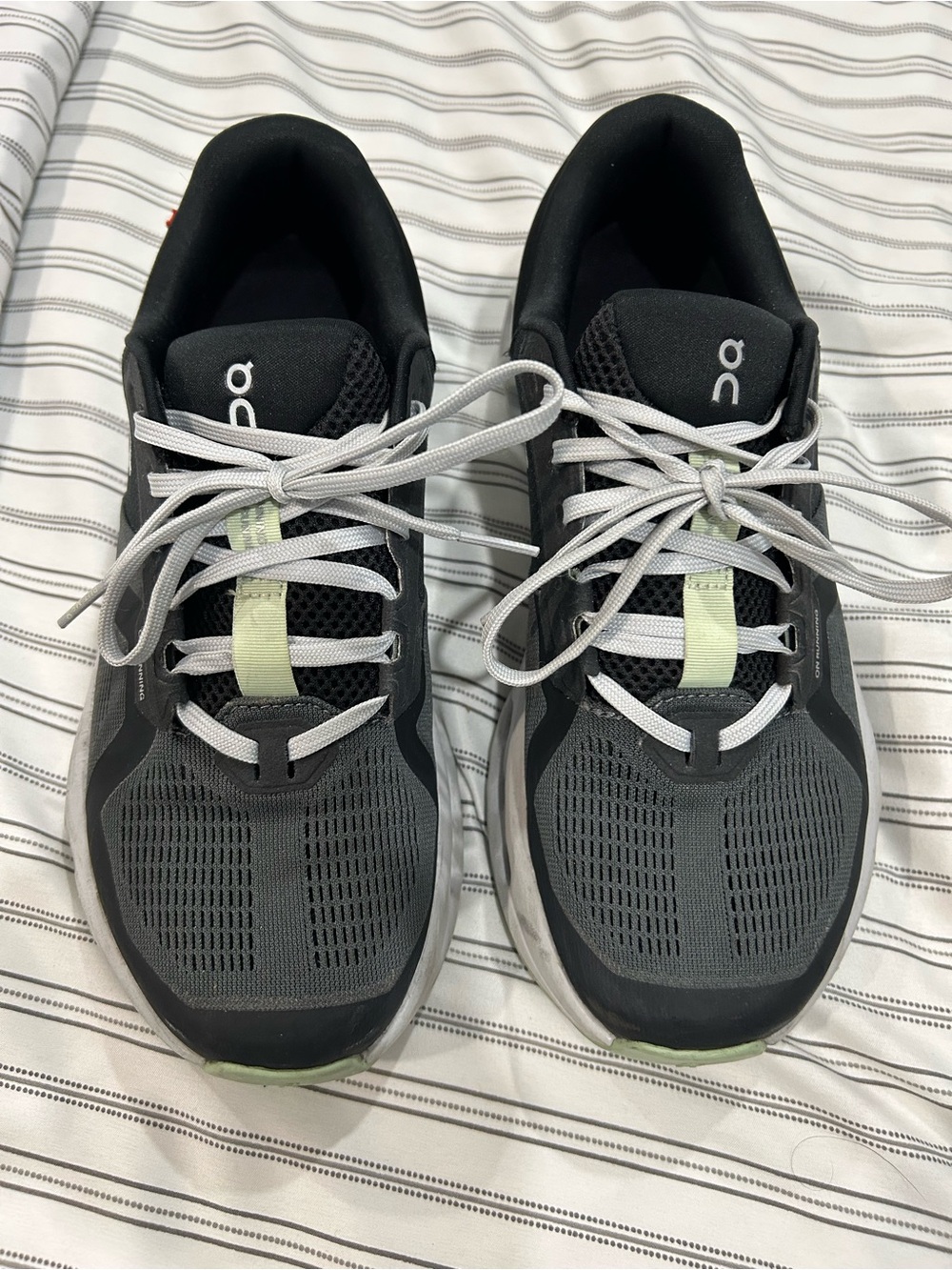 On Running Black & Gray Women's Running Shoes with White Details